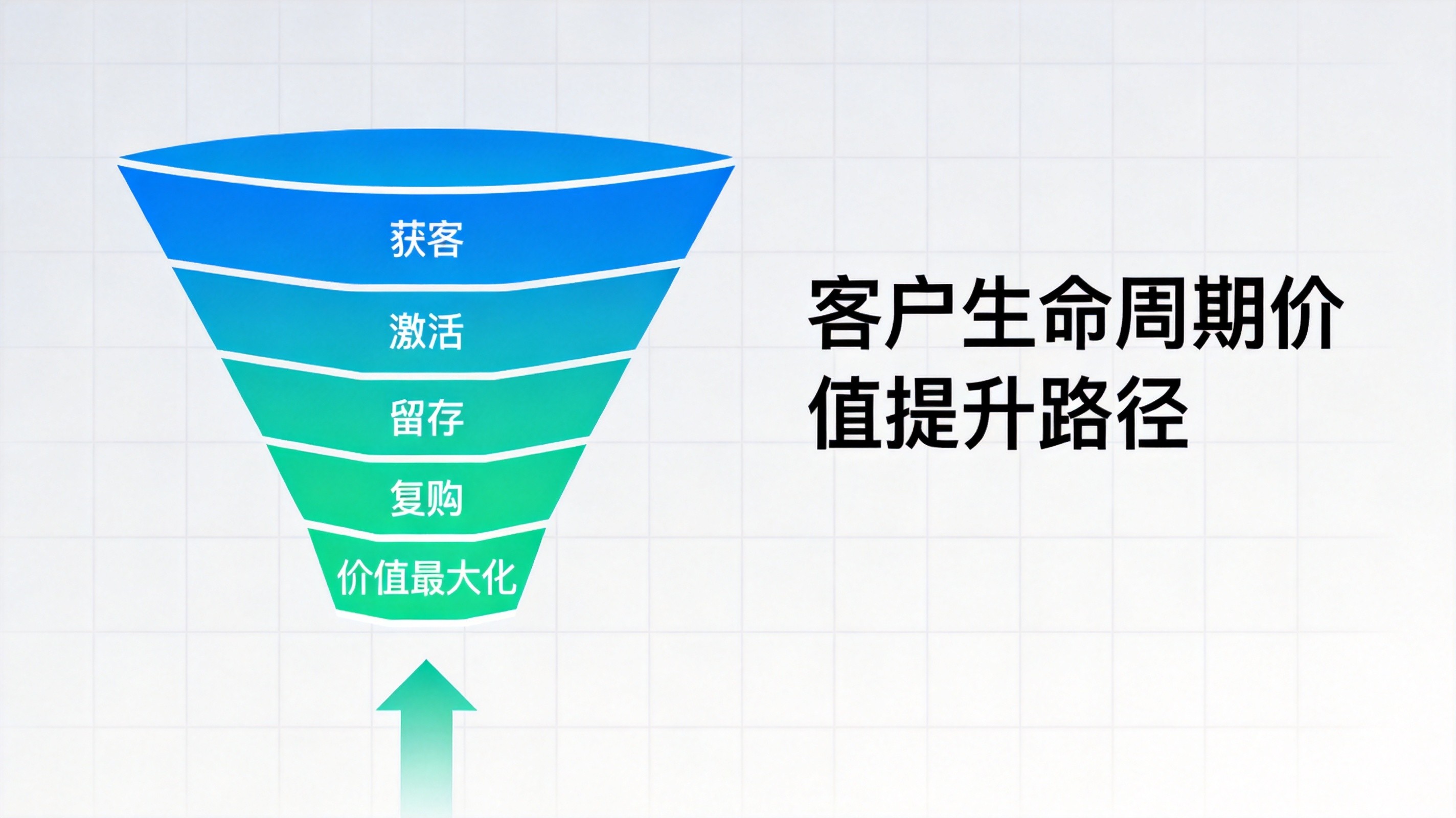 客户生命周期价值提升策略示意图
