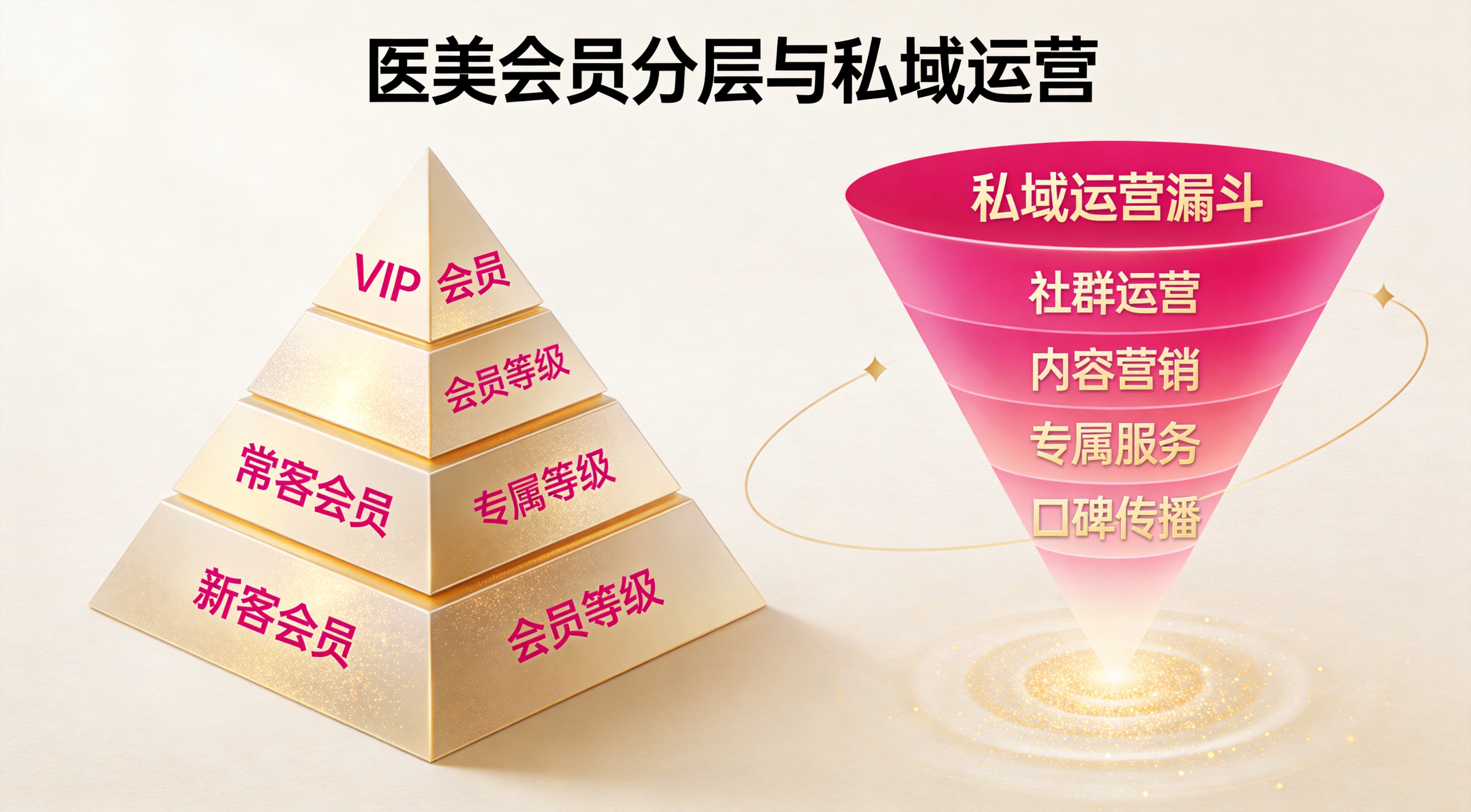 医美会员体系与私域运营流程图